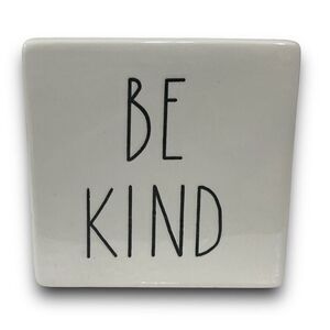 Rae Dunn Artisan Collection by Magenta Ceramic Be Kind Work Hard Paper Weight